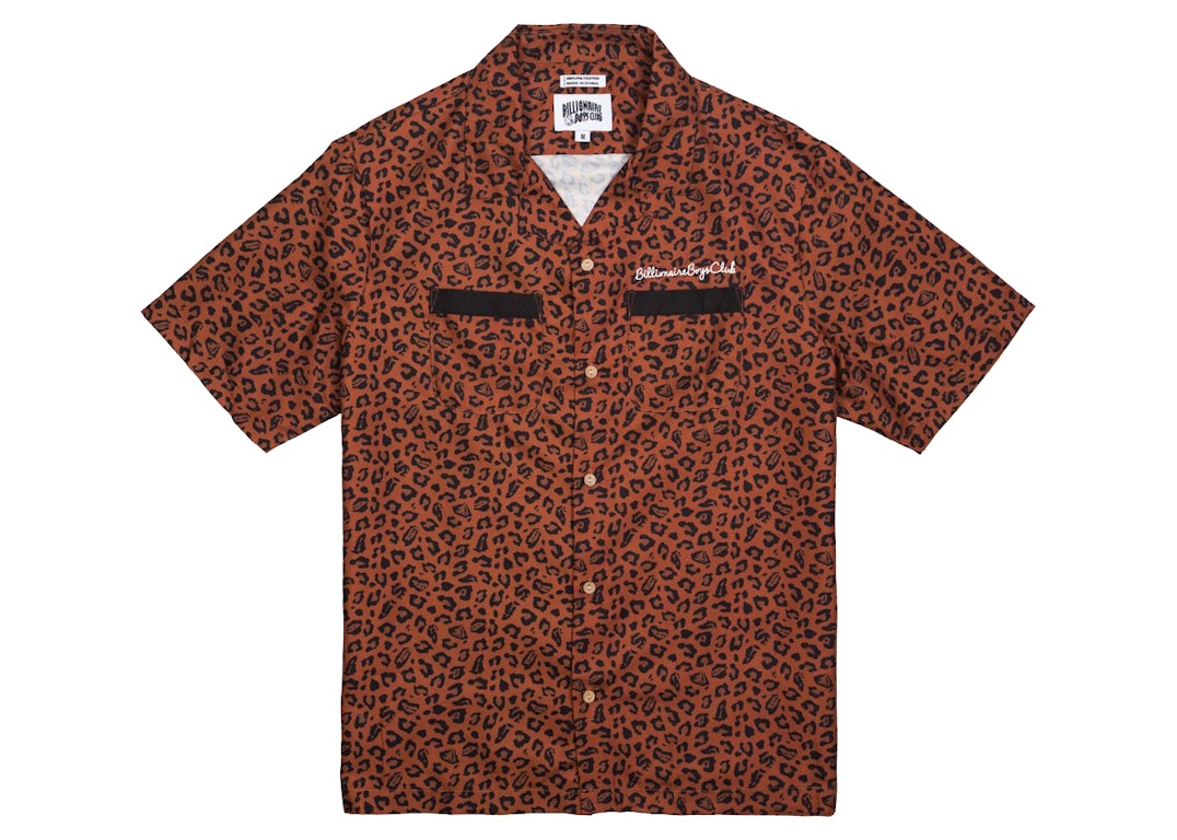 Pre-owned Billionaire Boys Club Leone Woven Shirt Brown/cheetah