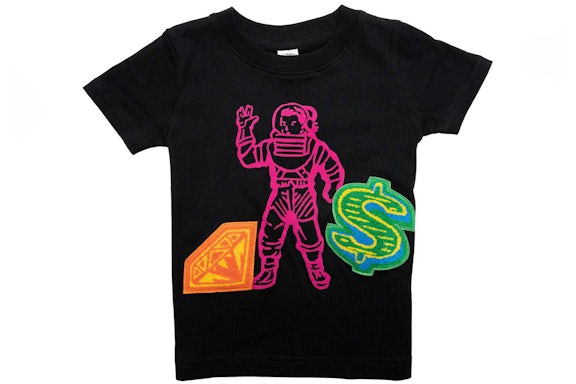 Billionaire Boys Club Kleine Kinder Billio Astro Strick T-Shirt Schwarz