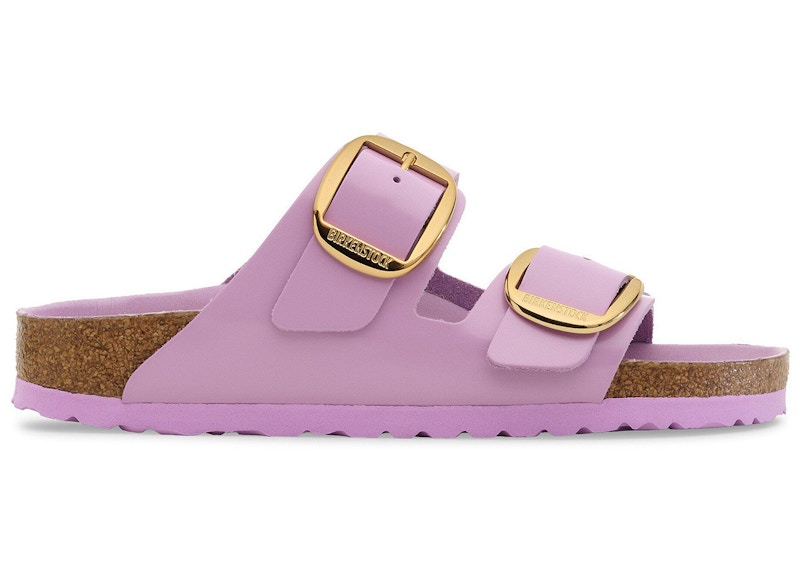 Birkenstock Arizona Big Buckle Natural Leather Patent High Shine Crocus
