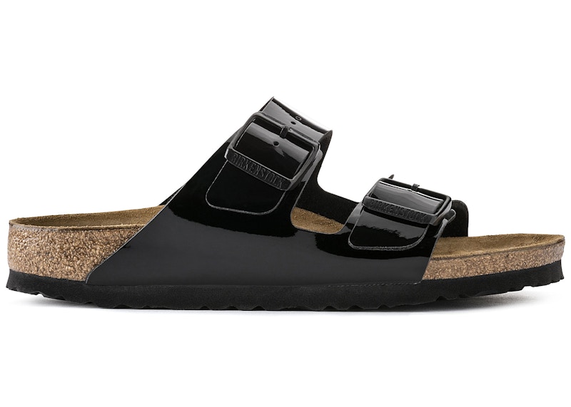 Pre-owned Birkenstock Arizona Birkoflor Patent Leather Sneakers In Black