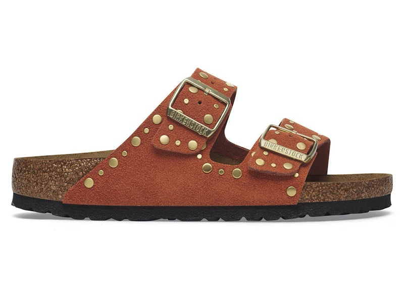 Birkenstock Arizona Rivets Suede Dark Rust