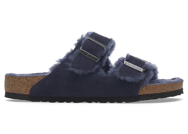 Men's Birkenstock Arizona Shearling Sneakers in Midnight Blue