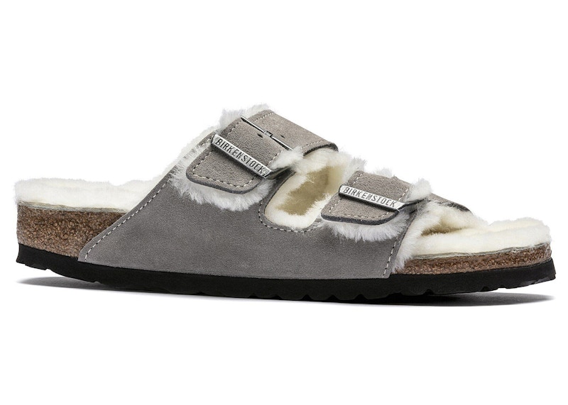 Birkenstock Arizona Shearling Stone Coin