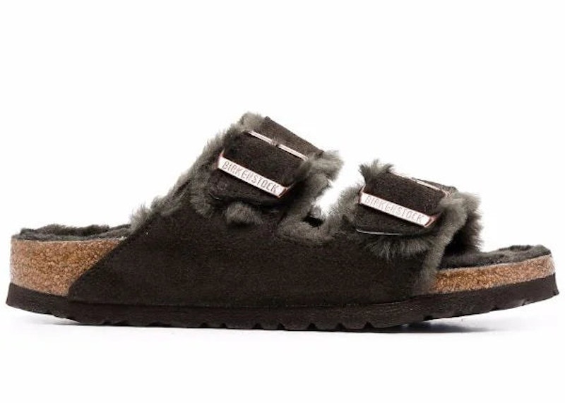 Pre-owned Birkenstock Arizona Sherling Sneakers In Mocha