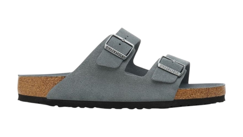 Birkenstock Arizona Soft Footbed Suede Leather Basalt Gray Tonal