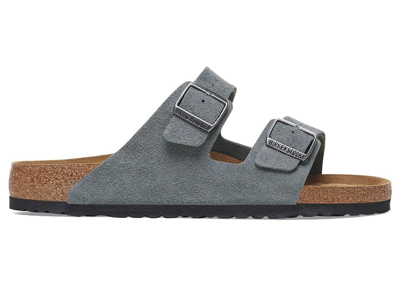 Birkenstock Arizona Soft Footbed Suede Leather Basalt Grey