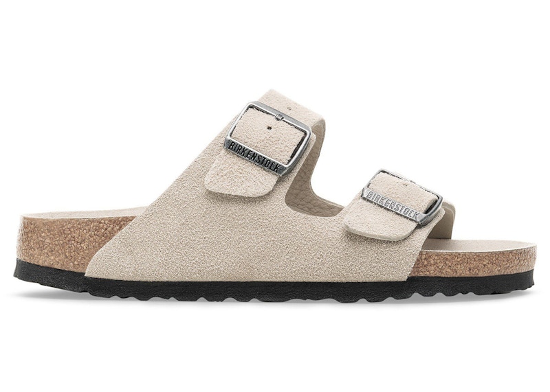 Birkenstock Arizona Soft Footbed Suede Leather Oyster Tonal