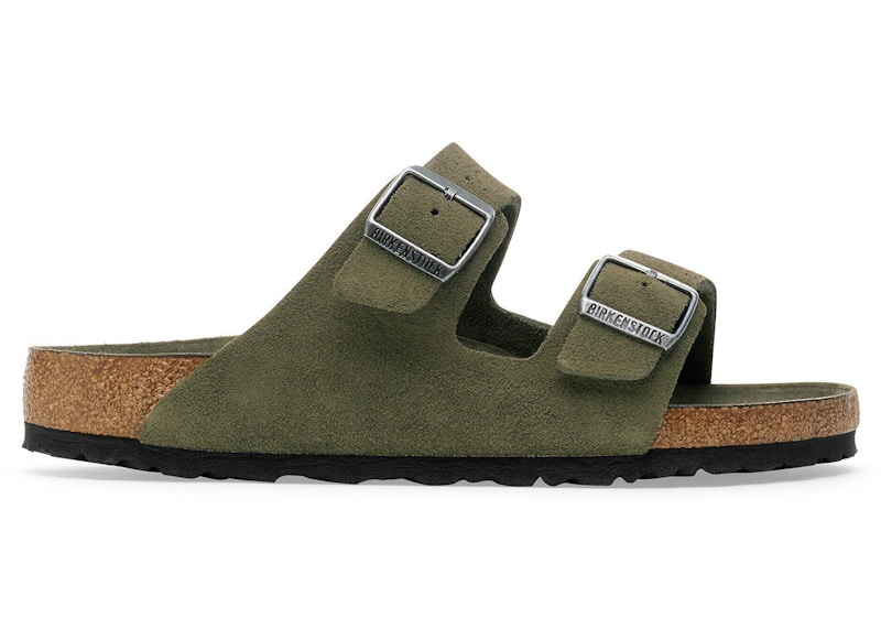 Birkenstock Arizona Soft Footbed Suede Leather Thyme Tonal