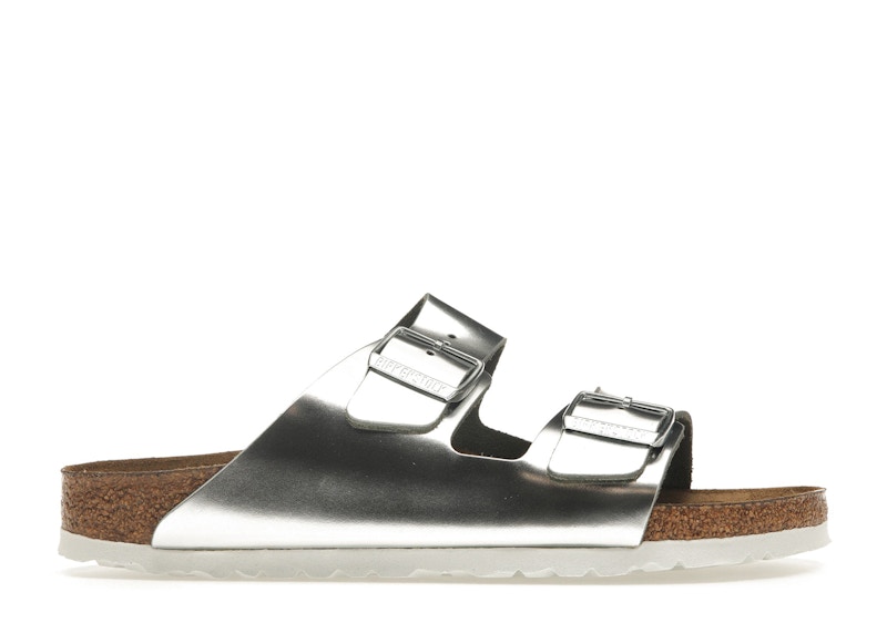 Metallic store silver birkenstocks