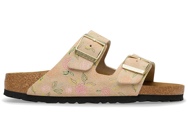 Birkenstock Arizona Suede Sandcastle Flower Print