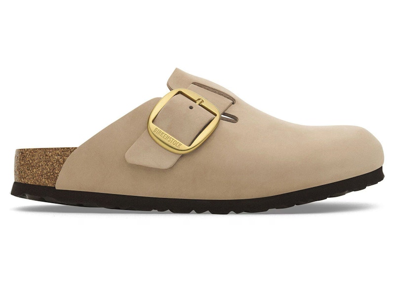 Birkenstock Boston Big Buckle Nubuck Sandcastle