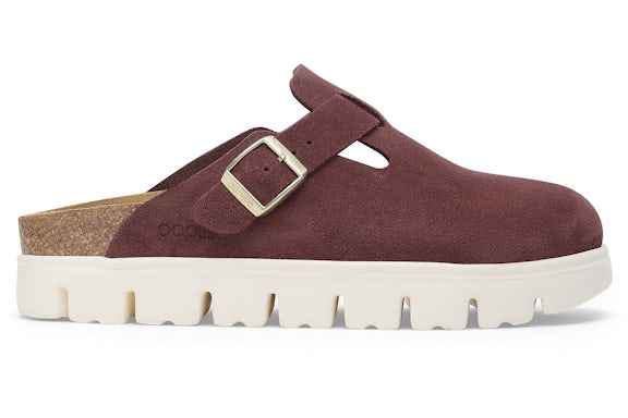 Birkenstock Boston Chunky Suede Berry Crush (Narrow) (femme)