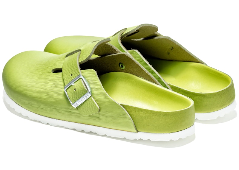 Birkenstock Boston Concepts Lime Grooved Leather Men s Sneakers US