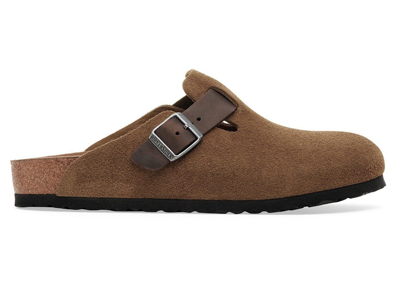Birkenstock Boston Mixed Leather Dark Tea