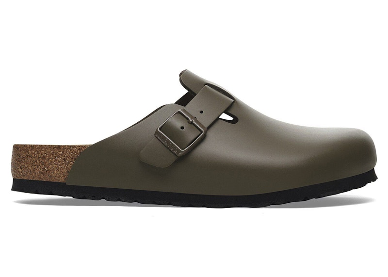 Birkenstock Boston Natural Leather Concrete Gray