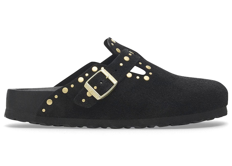 Birkenstock Boston Rivets Suede Black