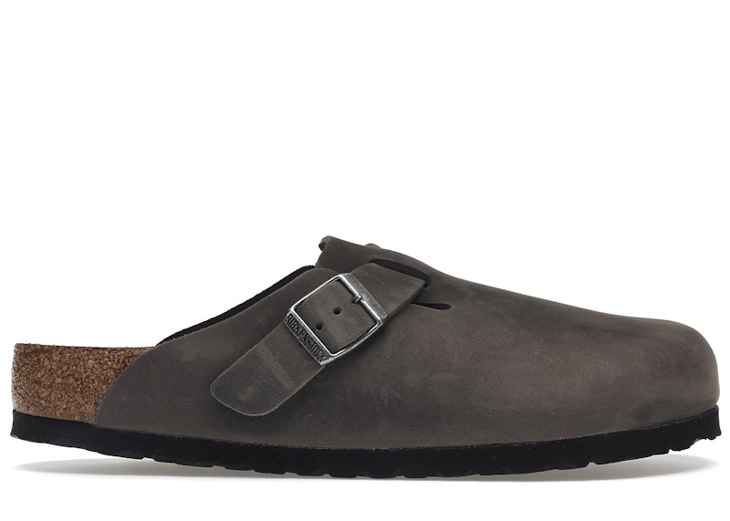 Birkenstock boston soft footbed iron hot sale