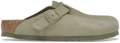 Birkenstock Boston Soft Footbed Suede Taupe (Narrow Fit) Men's ...