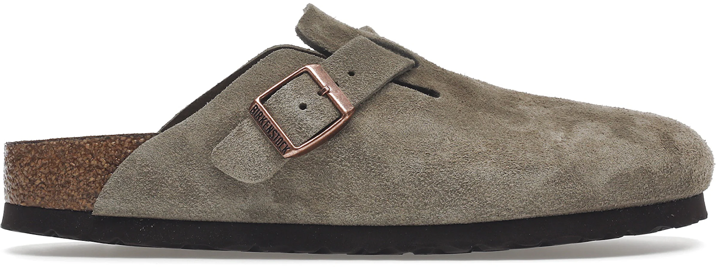 Birkenstock Boston Soft Footbed Suede Taupe (Narrow Fit) Men's - 0560773 -  US
