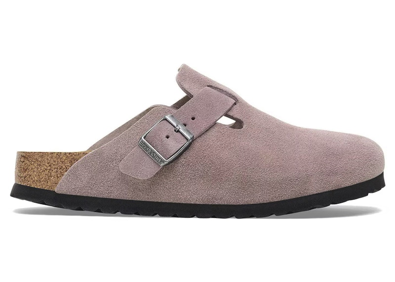 Pre-owned Birkenstock Men's  Boston Suede Sneakers In Faded Purple