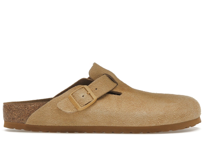 Birkenstock Boston Suede Latte Cream (Cream Outsole)