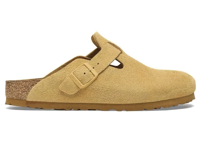 Birkenstock Boston Suede Latte Cream (Cream)