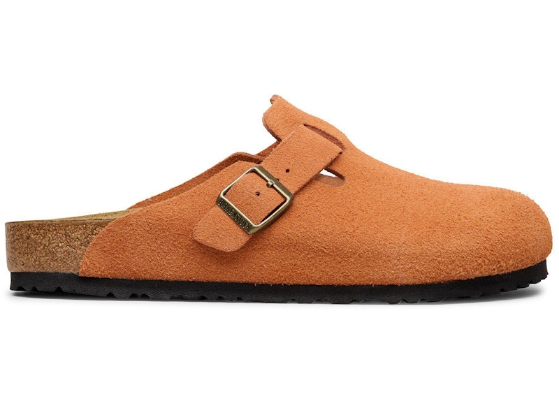 Birkenstock Boston Suede Leather Dark Rust