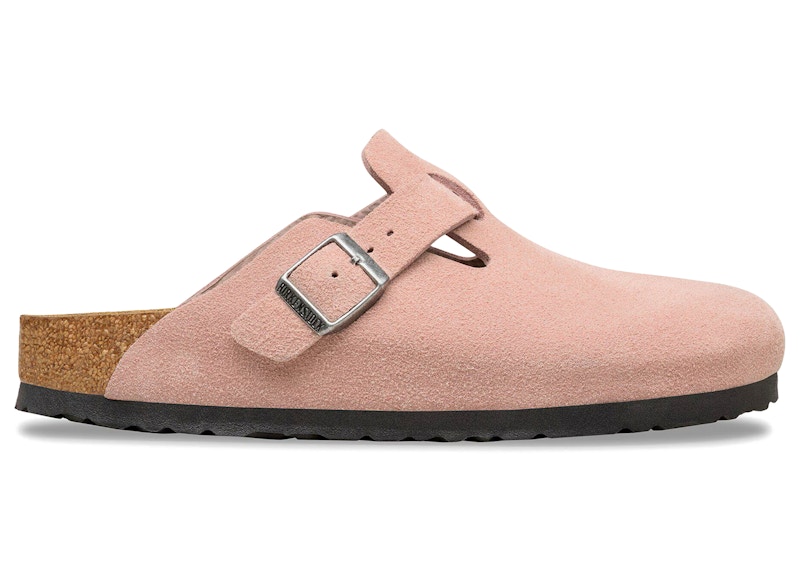 Men's Birkenstock Boston Suede Sneakers in Pink Clay