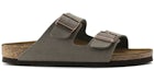 Birkenstock Boston Veloursleder Stein