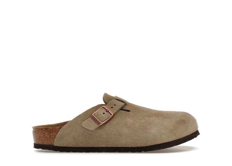 Birkenstock Boston Suede Taupe (Narrow Fit) (Kids)