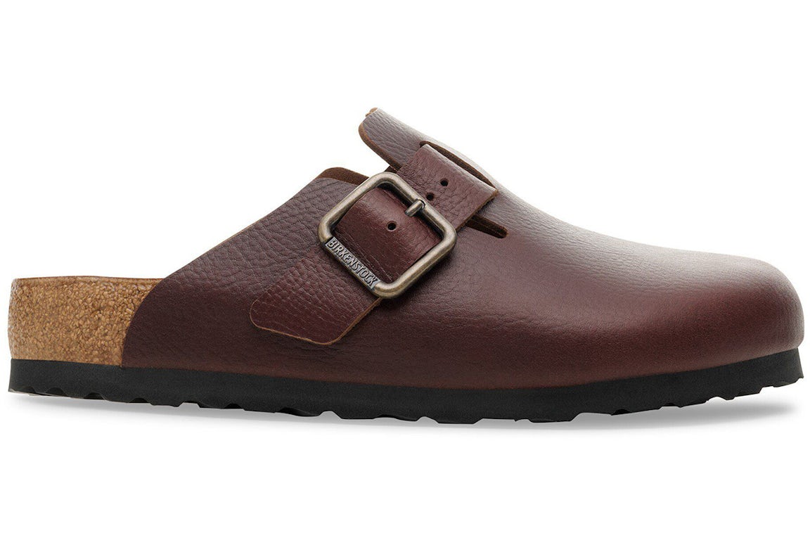 Birkenstock Boston Wire Buckle Leather Vintage Wood Roast Men's ...
