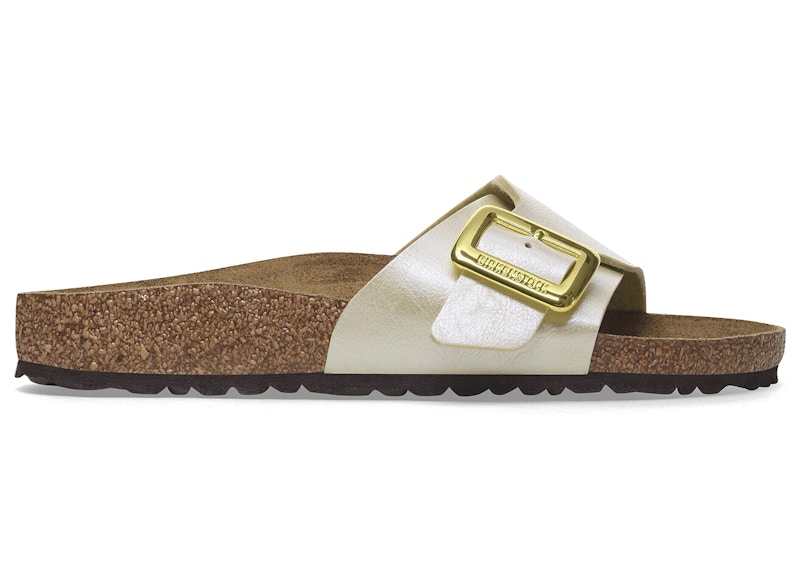 Birkenstock Catalina Luxe Buckle Birko-Flor Graceful Pearl White (Women's)
