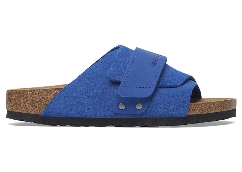Birkenstock Kyoto Nubuck Suede Ultra Blue (Black Sole)