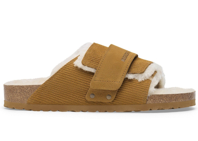 BIRKENSTOCK Kyoto 39 コーデュロイ　コークブラウン Birkenstock Kyoto Shearling Suede Leather Corduroy Cork Brown