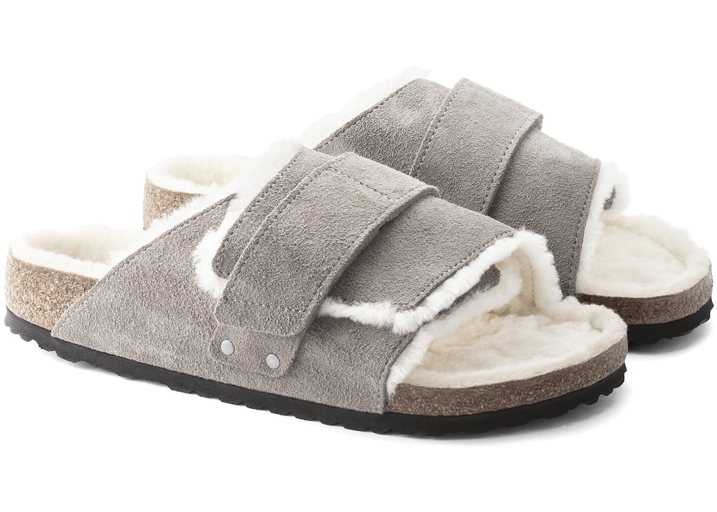 Birkenstock Kyoto Shearling Suede Stone Coin Men's - 1023197/1023280 - US