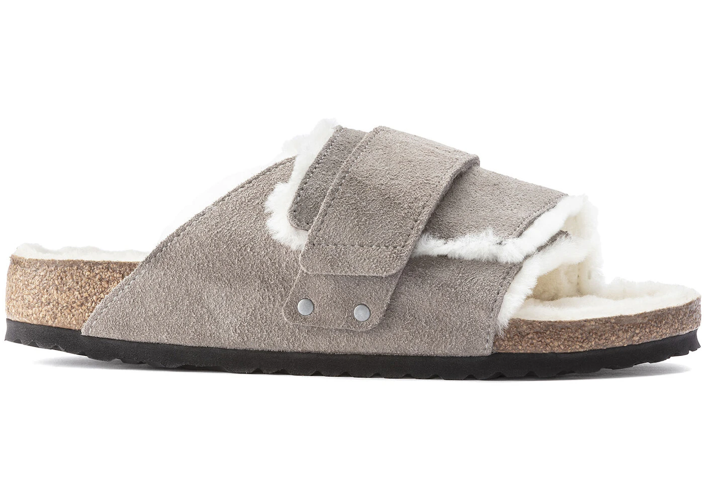 Birkenstock Kyoto Shearling Suede Stone Coin Men's 1023197