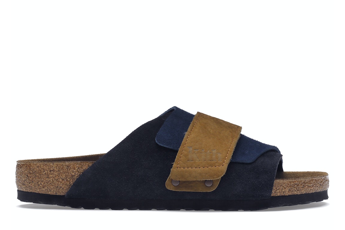 Pre-owned Birkenstock Kyoto Suede Kith Midnight In Midnight Navy