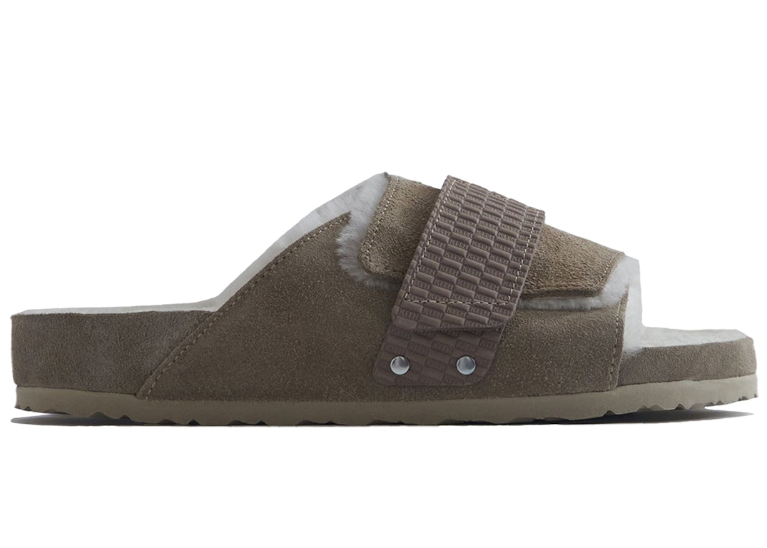 Pre-owned Birkenstock Kyoto Vl Shearling Kith Taupe