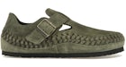 Birkenstock London Braided Shearling Kith Olive Night