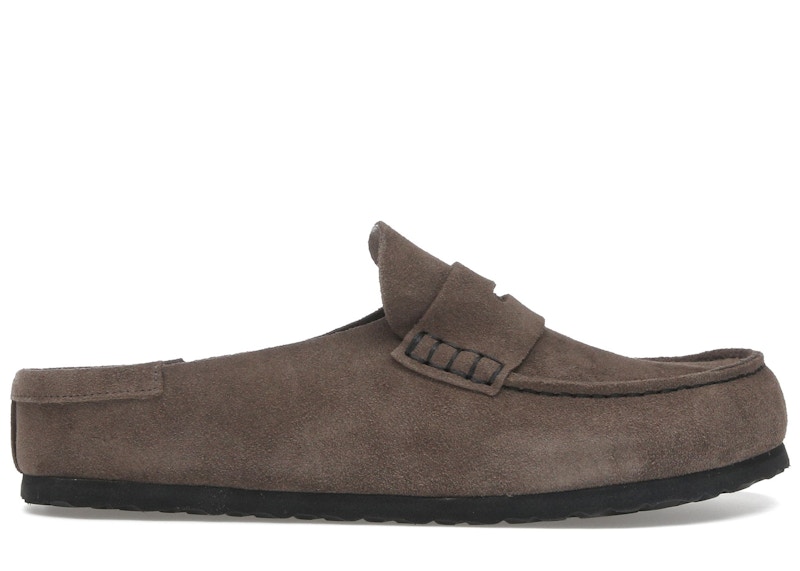 Birkenstock Naples Wrapped Suede Leather Concrete Grey