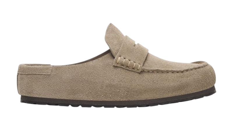 Pre-owned Birkenstock Men's  Naples Wrapped Suede Leather Sneakers In Taupe In Brown