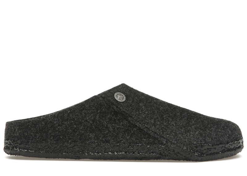 Pre-owned Birkenstock Zermatt Shearling Clog Wool Felt Sneakers In Anthracite
