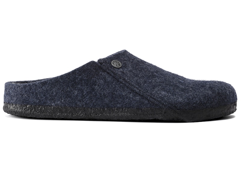 Birkenstock Zermatt Shearling Clog Wool Felt Dark Blue 1017535