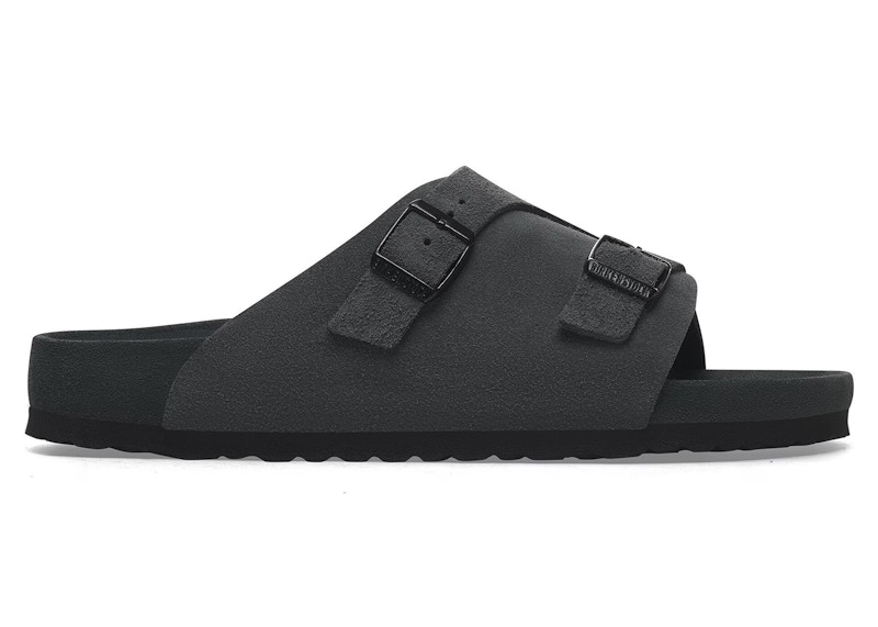 Birkenstock Zürich Suede Leather Charcoal メンズ - 1029970