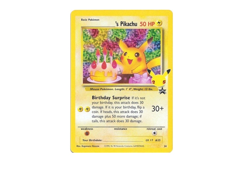 Birthday Pikachu-Holo 2021 Pokémon Celebrations Classic Collection