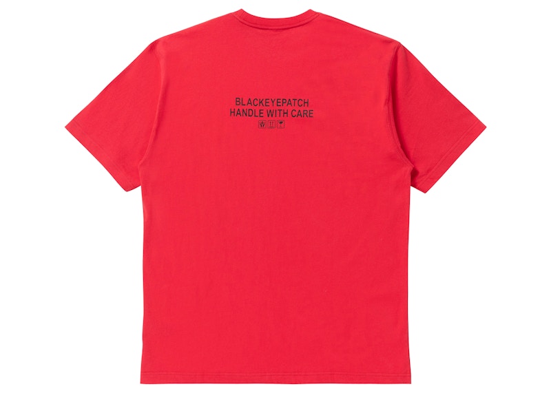 BlackEyePatch Handle with Care Label Tee Red - SS22 - US