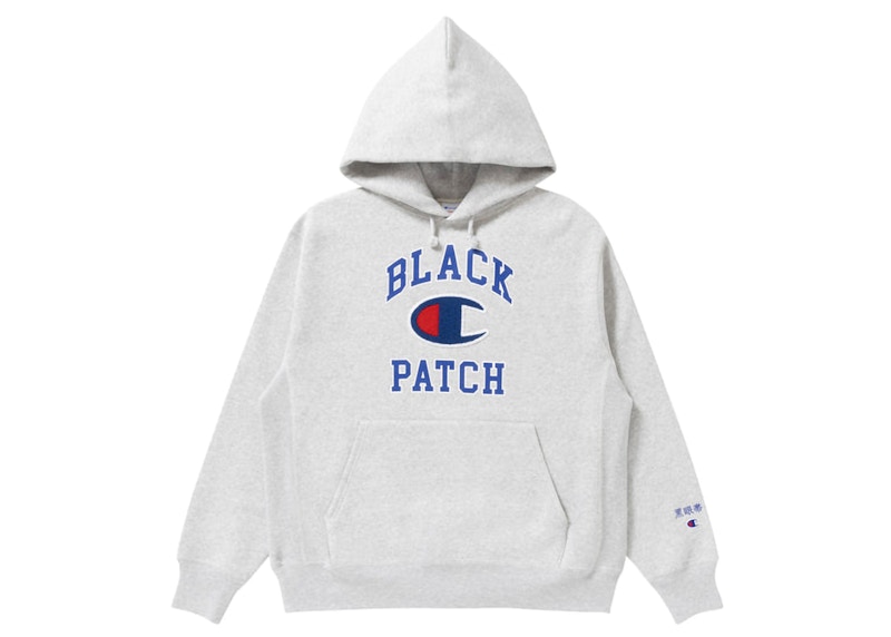 BlackEyePatch x Champion Reverse Wave Hoodie Silver Grey Men's