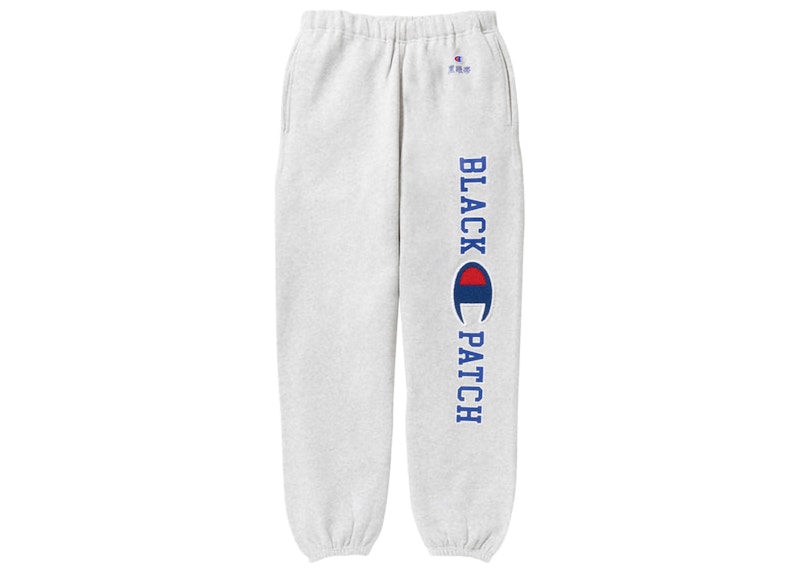 BlackEyePatch x Champion Reverse Wave Logo Sweatpants Silver Grey