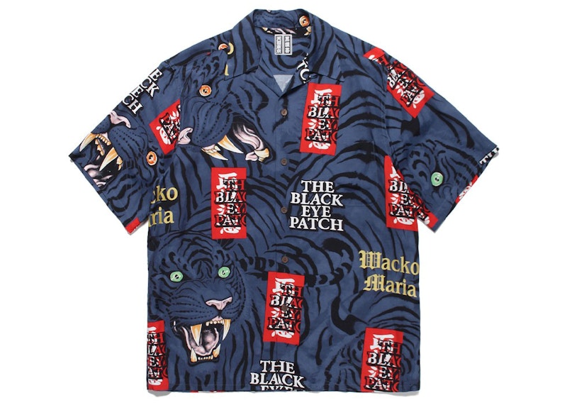 BlackEyePatch x Wacko Maria x Tim Lehi Hawaiian Shirt Navy Men's