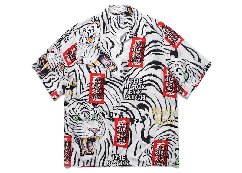 BlackEyePatch x Wacko Maria x Tim Lehi Hawaiian Shirt White